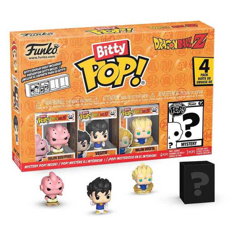 Funko Bitty POP! Dragon Ball - Majin Buu, Vegito, Majin Vegeta & Chase Mystery 4-Pack Figures