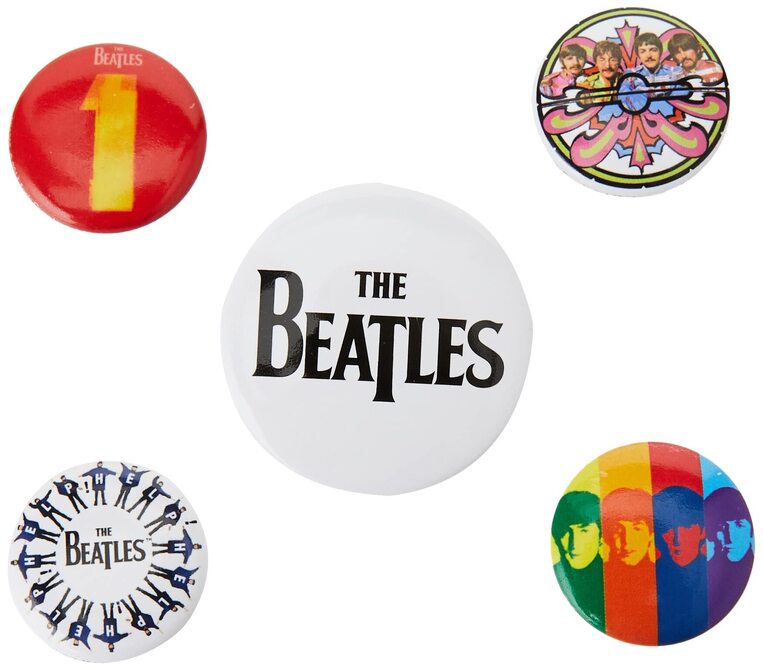 The Beatles (Black) Badge Pack Set (Pack Of 5) - BP80475