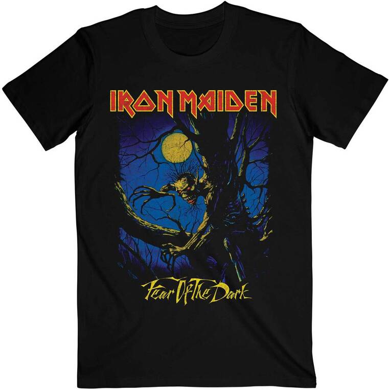 Iron Maiden Unisex T-Shirt: Fear of the Dark Moonlight - IMTEE147MB