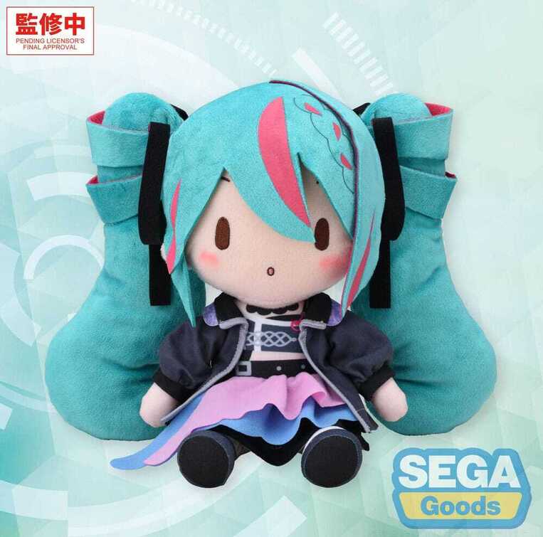 Character Vocal Series 01: Hatsune Miku Fuwa Petit Plush Figure Hatsune Miku Punk! M 22 cm - SEGA56216