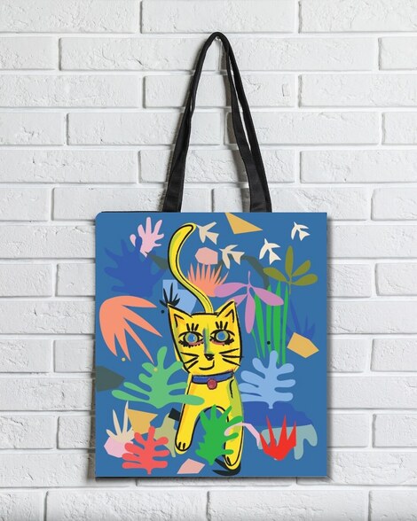 Τσάντα Υφασμάτινη Σουέτ Με Φερμουάρ Γάτα Φοβισμός - 6675082605135