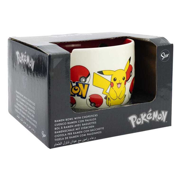 Pokémon Ramen Bowl with Chopsticks Face - STR1342