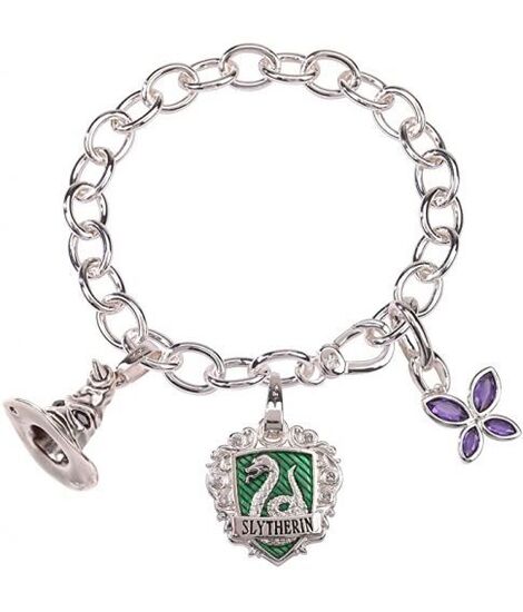 Harry Potter Lumos Slytherin Silver Plated Charm Bracelet - NN7710