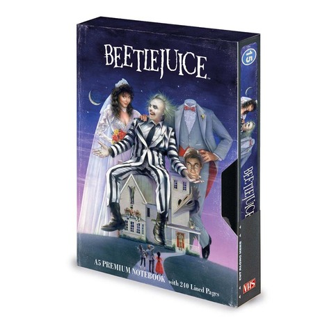 Beetlejuice (Say It Three Times) A5 VHS Notebook - SR73710