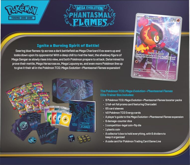 Pokemon TCG Mega Evolution: Phantasmal Flames – Elite Trainer Box - POK101861