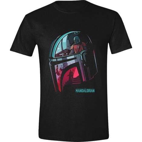 Star Wars The Mandalorian T-Shirt Reflection - MAN03059TSB