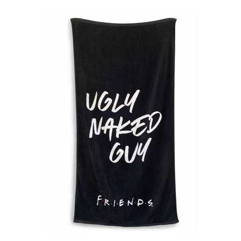 Friends Towel Ugly Naked Guy Black 150 x 75 cm - GRV93126