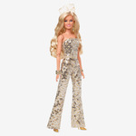 Barbie The Movie Κούκλα Margot Robbie Gold Disco Jumpsuit - HPJ99
