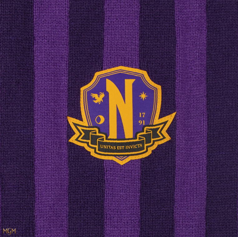 Wednesday Scarf Nevermore Academy Purple - CR1071