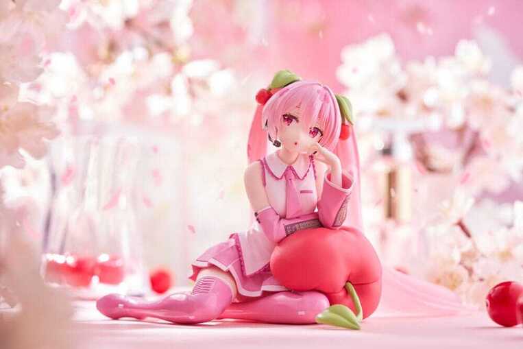 Hatsune Miku PVC Statue Desktop Cute Figure Sakura Miku Cherry Cushion Ver. 13 cm - TAPR451874500
