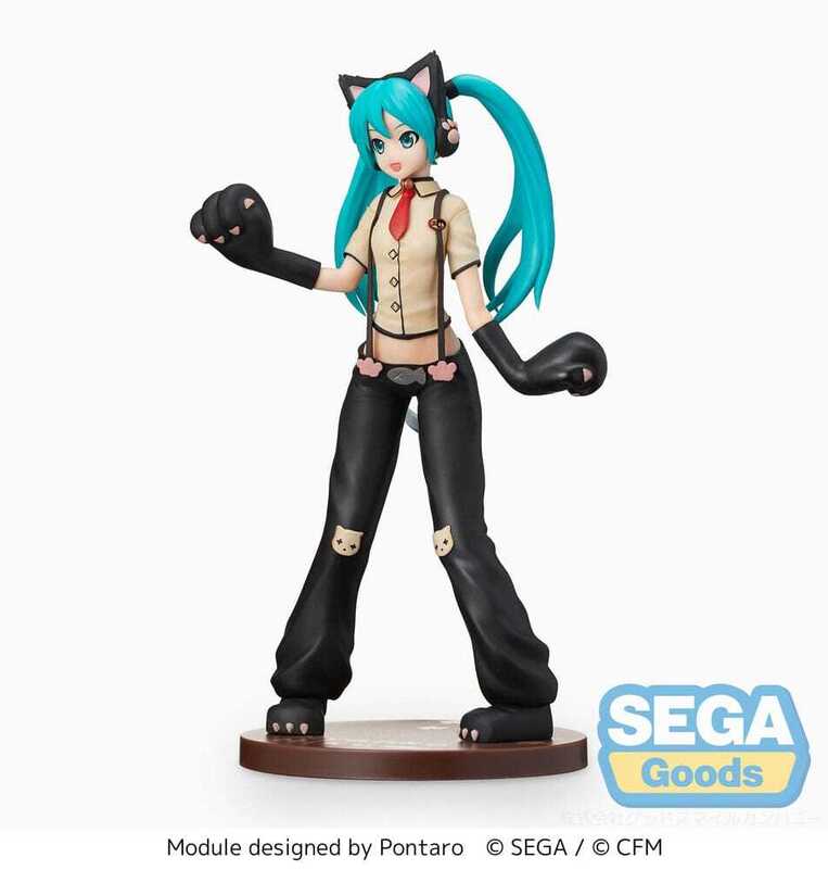 Hatsune Miku Project DIVA Arcade Future Tone SPM PVC Statue Hatsune Miku Kitty Cat 23 cm - SEGA44024