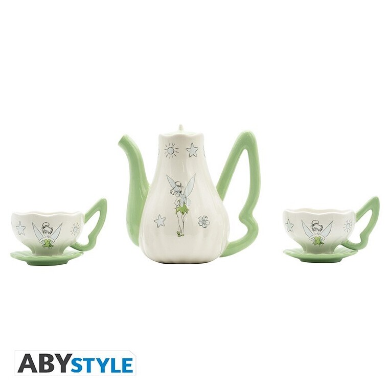 Disney Peter Pan Teapot with Tinkerbell Cups Set - ABYTAB077