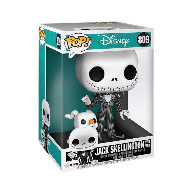 Funko POP! Nightmare Before Christmas - Jack Skellington with Zero #809 Jumbosized Figure