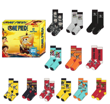 One Piece Gift box 12 pairs of One Piece socks size - NW1297