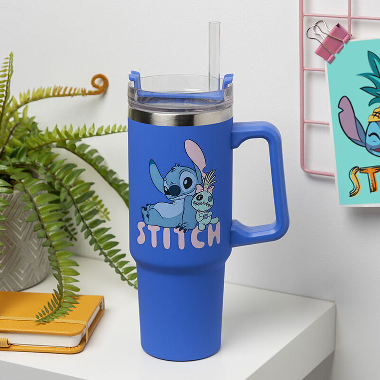 Disney Stitch Blue 900ml Insulated Cup and Straw - PP14794LS