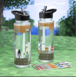 Minecraft Water Bottle and Sticker Set - PP8983MCF