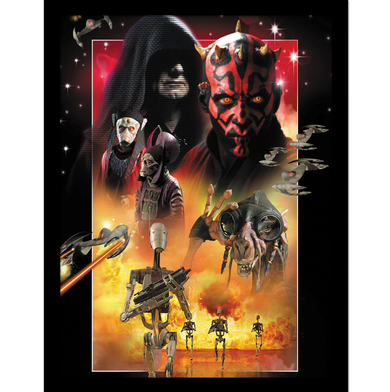 Star Wars Episode I Villains Wooden Framed 30x40cm Print - FP14492P