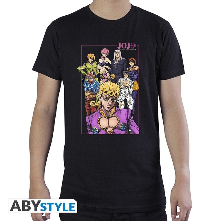Jojo's Bizarre Adventure - Tshirt "Group" Man Ss Black - ABYTEX817