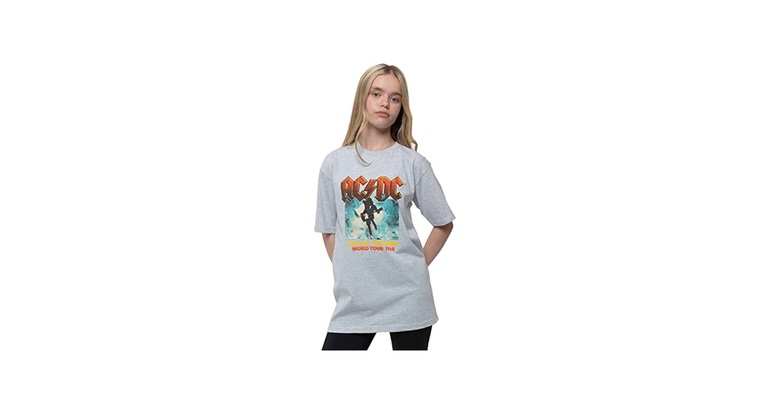 AC/DC Kids T-Shirt: Blow Up Your Video (Heather Grey) - ACDCTS42BH