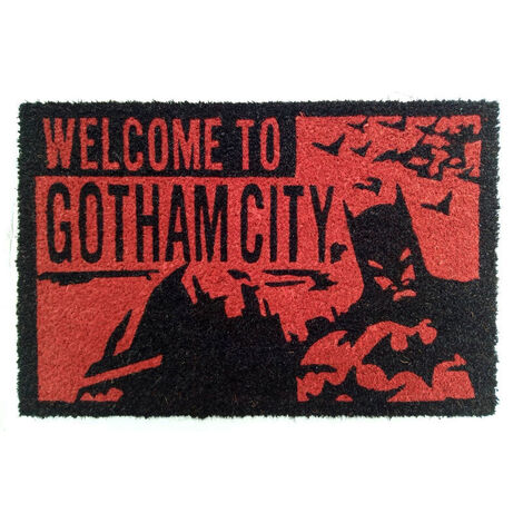 DC Comics Batman (Red - Welcome To Gotham) Doormat - GP85945