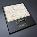 Lord Of The Rings Thorin’s Key and Map Black Small Key 20 x 25 cm (Wood, metal key) - Hobbit - NN1243
