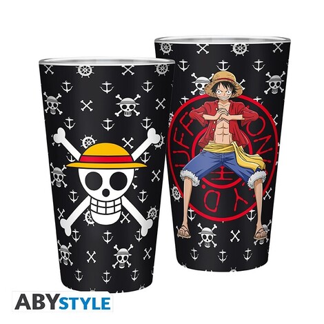 One Piece Large Glass 400ml Luffy - ABYVER167