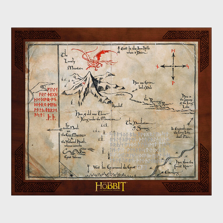 Lord of the Rings (The Hobbit) Thorin Oakenshield Map (wooden) - NN2147