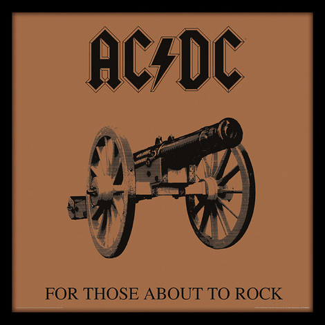 AC/DC (For Those About To Rock) Album Cover Wooden Framed Print 31.5 x 31.5cm - ACPPR48062