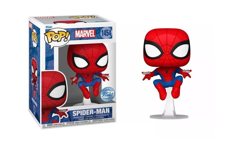 Funko Pop! Marvel: Spider-Man - Spider-Man (with Webshooters) (Special Edition) #1454 Bobble-Head Vinyl Figure