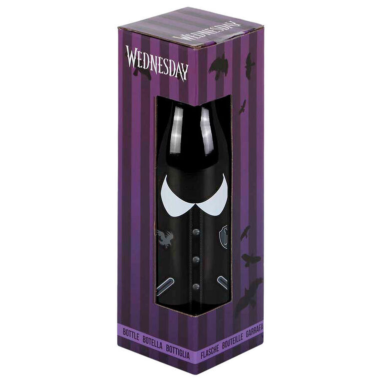 Wednesday Black Varsity Bottle (stainless steel, 500 ml) - KMN06161