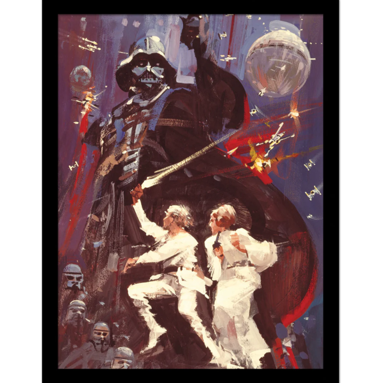 Star Wars Montage Painting Wooden Framed 30x40cm Print - FP14500P