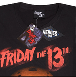Friday The 13th 'Mask' (Black) T-Shirt - FRI00336TSB- L