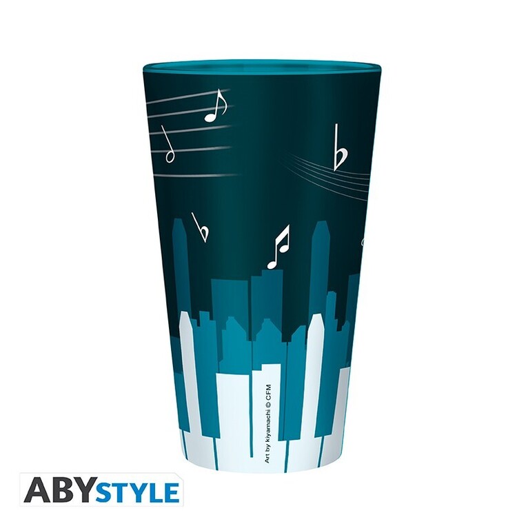 Hatsune Miku Large Glass 400ml Musical City - ABYVER291