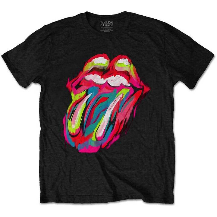The Rolling Stones Unisex T-Shirt: Sixty Brushstroke Tongue - RSTS185MB