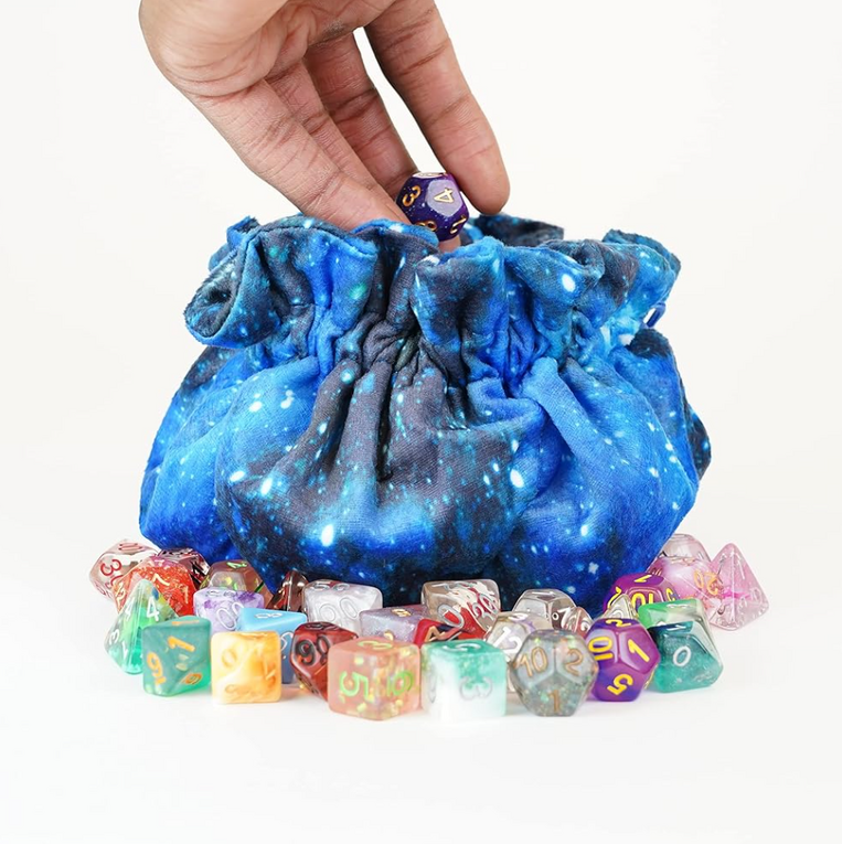 Dice Bag With Compartments Velvet Galaxy - FNRL9101