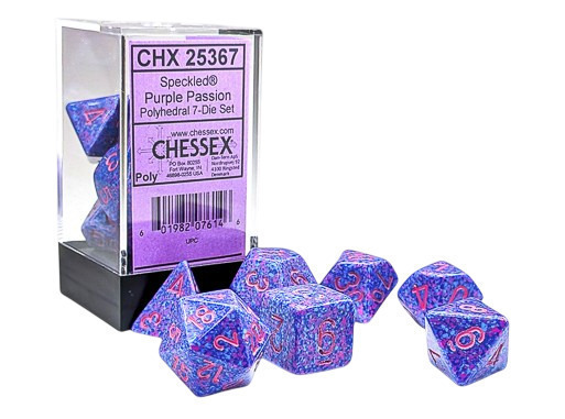 Speckled Purple Passion Polyhedral 7-Dice Set - CSX25367