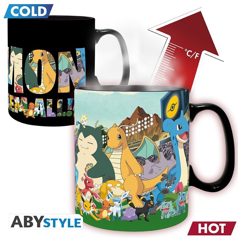 Pokemon Mug Heat Change 460 ml Gotta Catch Em All - ABYMUGA591 