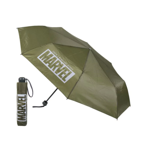 Marvel Logo Retractable Manual Green Umbrella - CRD2400000664