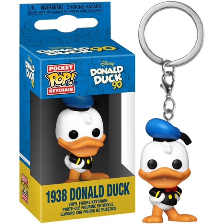 Funko Pocket POP! Keychain Disney: Donald Duck 90th Anniversary - 1938 Donald Duck Figure