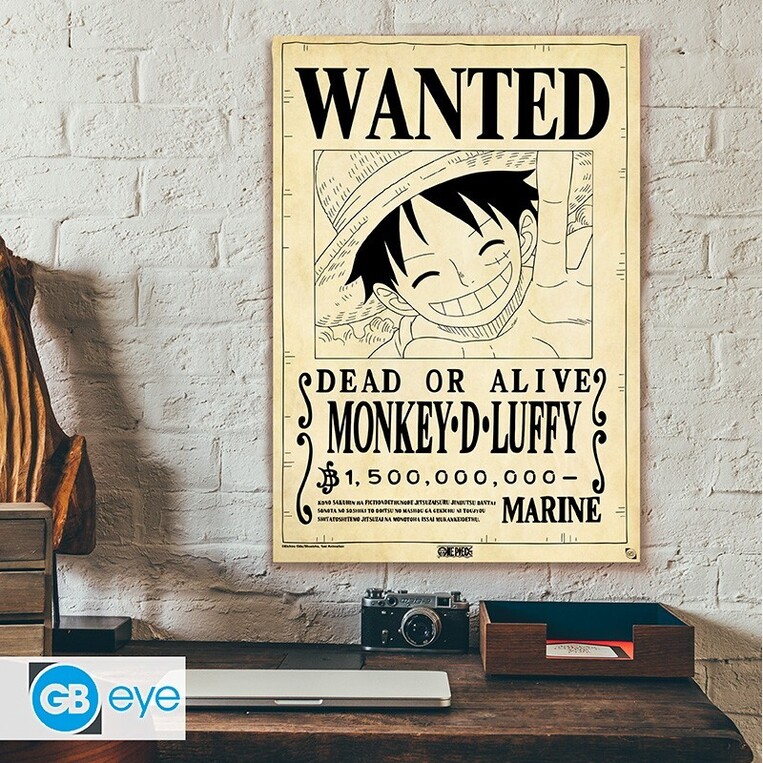 One Piece Parchment Poster Wanted Luffy 66 x 46 cm - GBYDCO606