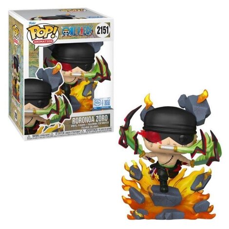 Funko POP! Premium: One Piece - Roronoa Zoro (King of Hell) #2177 (Exclusive) Figure 