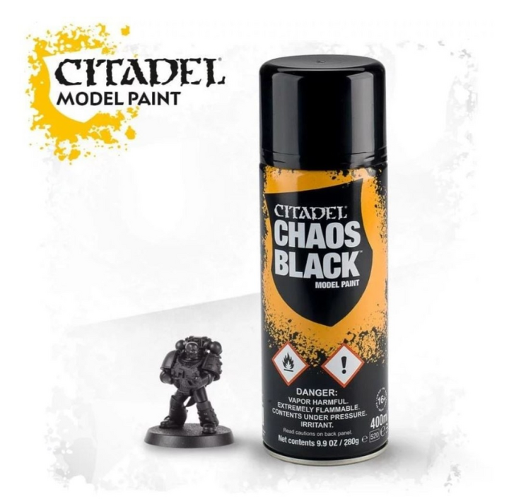 Citadel Spray - Colour: Chaos Black Spray 62-02