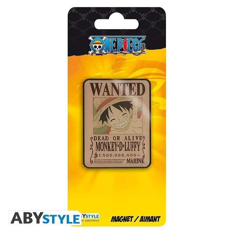 One Piece Wanted Luffy Magnet (5.2x3.7cm) - ABYMGN020