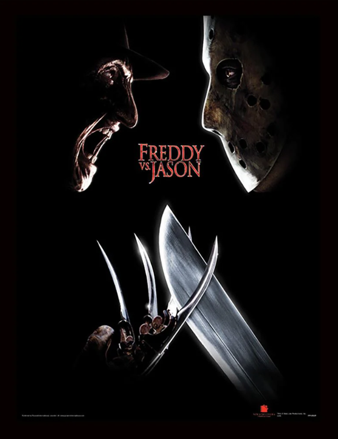 Freddy vs Jason (Face Off) Wooden Framed Print (30x40) - FP11252P