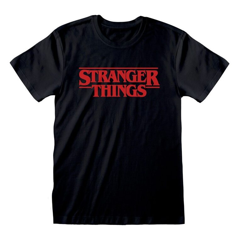 Stranger Things T-Shirt Logo Black - STR02883TSBL- L