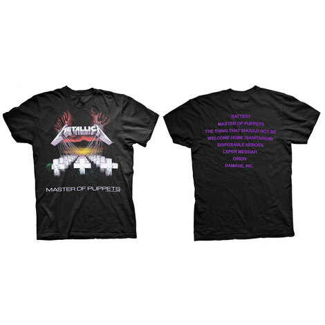 Metallica Unisex T-Shirt: Master of Puppets (Back Print) - METTS05MB