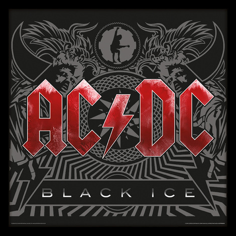 AC/DC (Black Ice) Album Cover Wooden Framed Print 31.5 x 31.5cm - ACPPR48061
