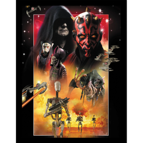 Star Wars Episode I Villains Wooden Framed 30x40cm Print - FP14492P