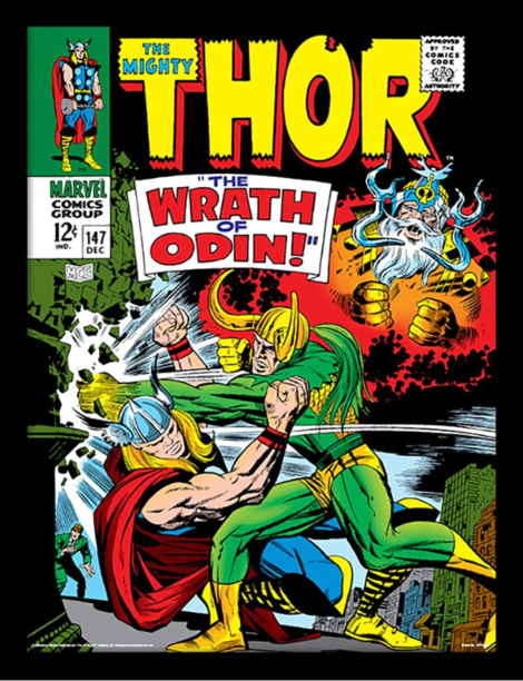 Marvel Thor (Wrath of Odin) Wooden Framed Print (30x40) - FP11240P