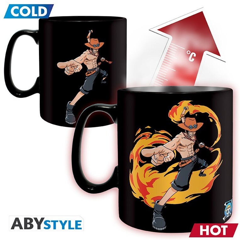 One Piece - Mug Heat Change - 460 ml (ceramic) - Luffy & Ace - ABYMUGA443